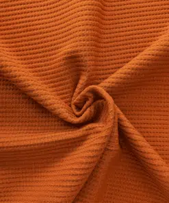 Cotton Jersey Fabric Waffle Weave Rust Brown 140cm Wide