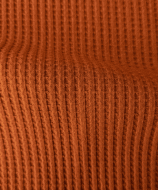 Cotton Jersey Fabric Waffle Weave Rust Brown 140cm Wide