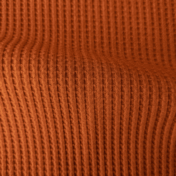 Cotton Jersey Fabric Waffle Weave Rust Brown 140cm Wide