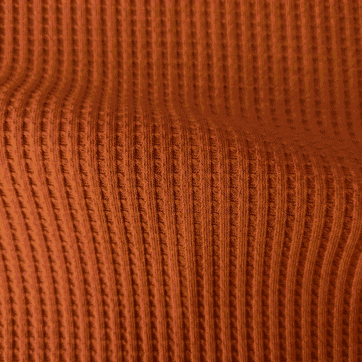 Cotton Jersey Fabric Waffle Weave Rust Brown 140cm Wide