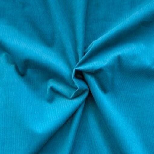 Cotton Babycord / Needlecord Fabric - Teal 1