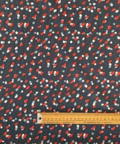 French Terry Jersey Fabric - Organic - Sketchy Spots On Blue - 160cm Wide 2