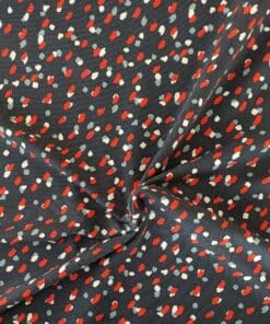 French Terry Jersey Fabric - Organic - Sketchy Spots On Blue - 160cm Wide