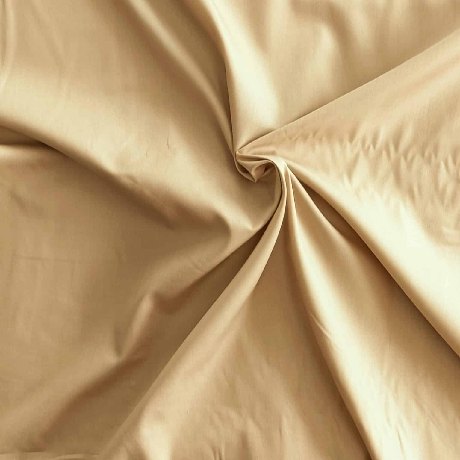 Beige plain cotton poplin fabric | More Sewing