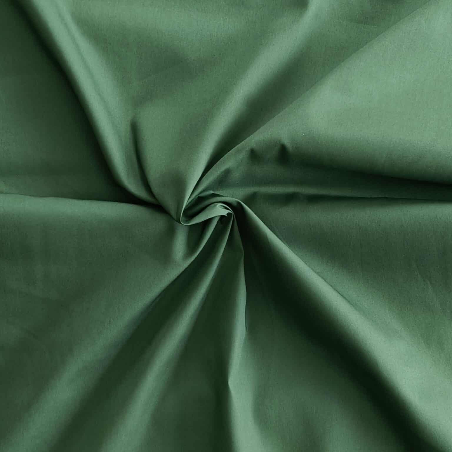 bottle green plain cotton poplin fabric | More Sewing
