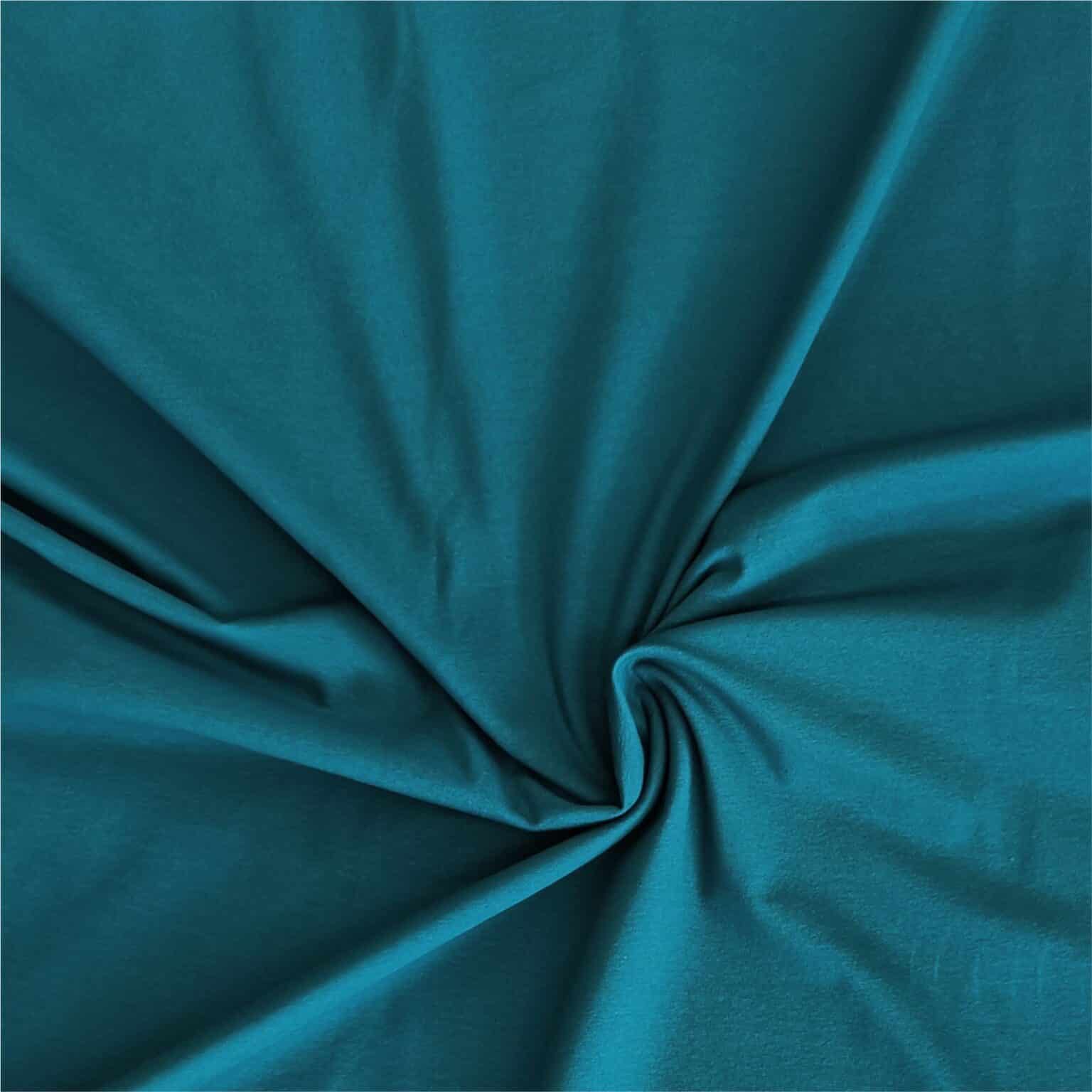 dark teal plain cotton jersey fabric | More Sewing