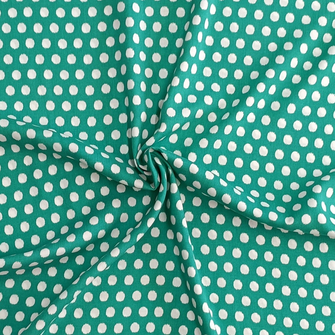 Green viscose challis fabric | More Sewing