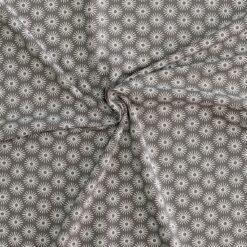 Daisy on Grey Cotton Jersey Fabric | More Sewing