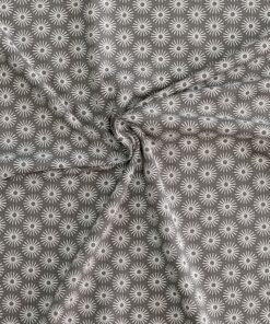 Daisy on Grey Cotton Jersey Fabric | More Sewing