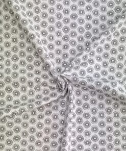 Daisy on Ecru Cotton Jersey Fabric | More Sewing