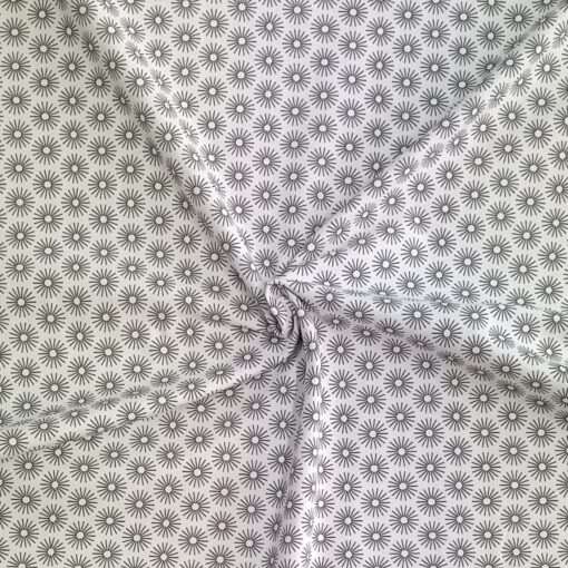 Daisy on Ecru Cotton Jersey Fabric | More Sewing