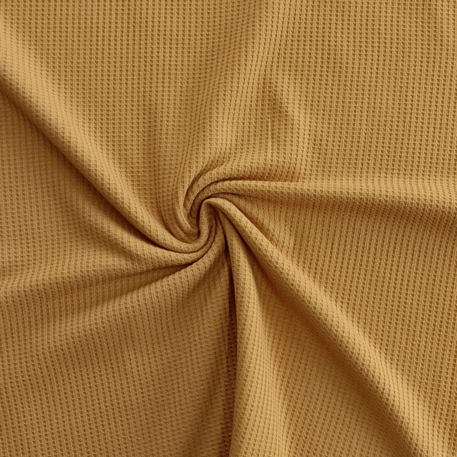 mustard waffle cotton jersey fabric | More Sewing