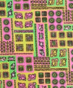 Neon Aztec Doodle Cotton | More Sewing