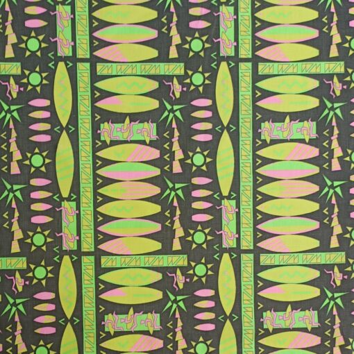 Neon Surf Boards Cotton Fabric | More Sewing