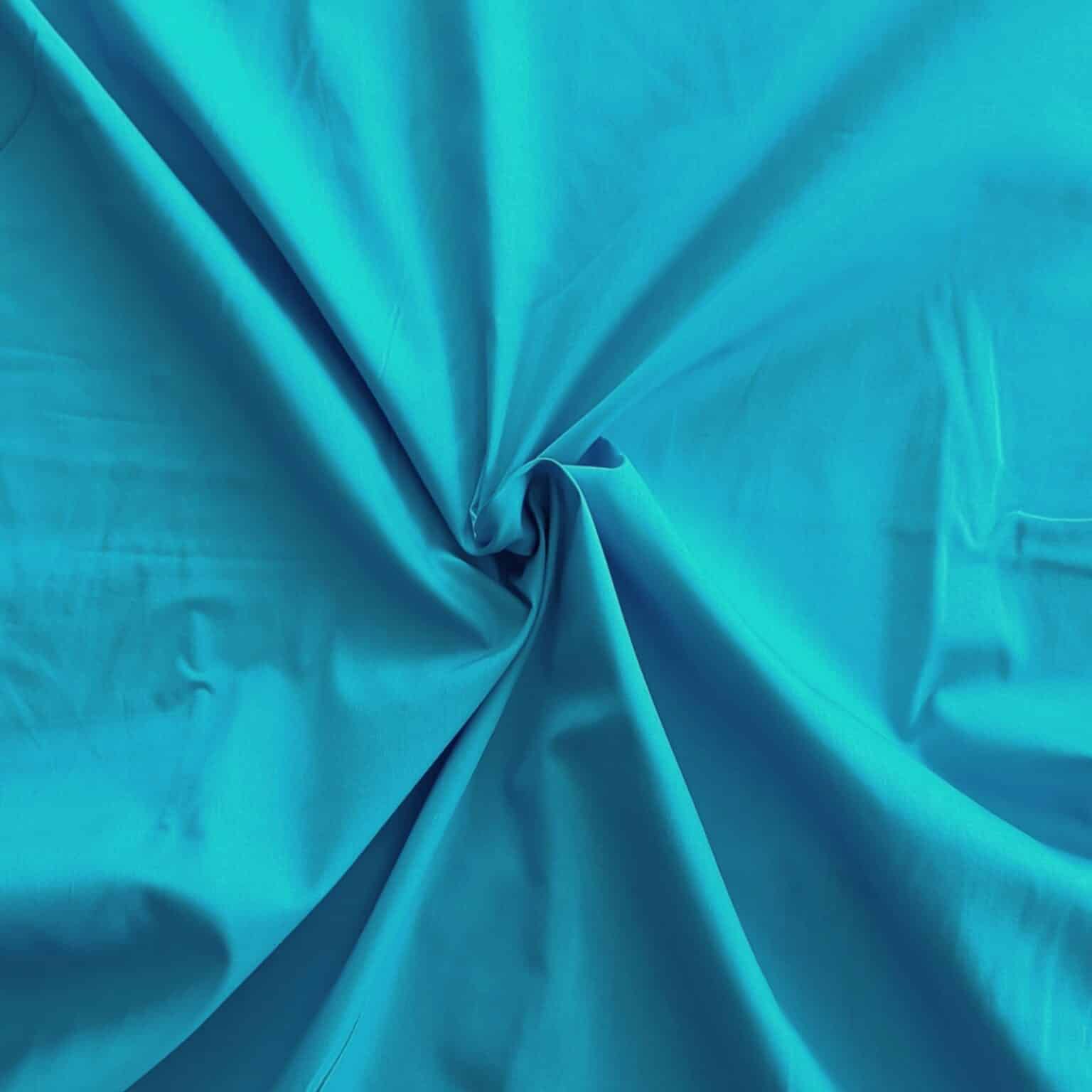 turquoise plain cotton poplin fabric | More Sewing