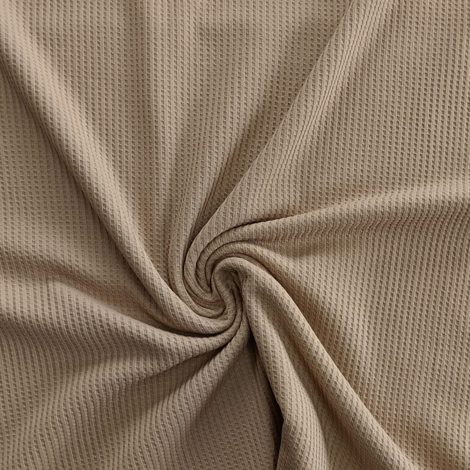 camel waffle cotton jersey fabric | More Sewing