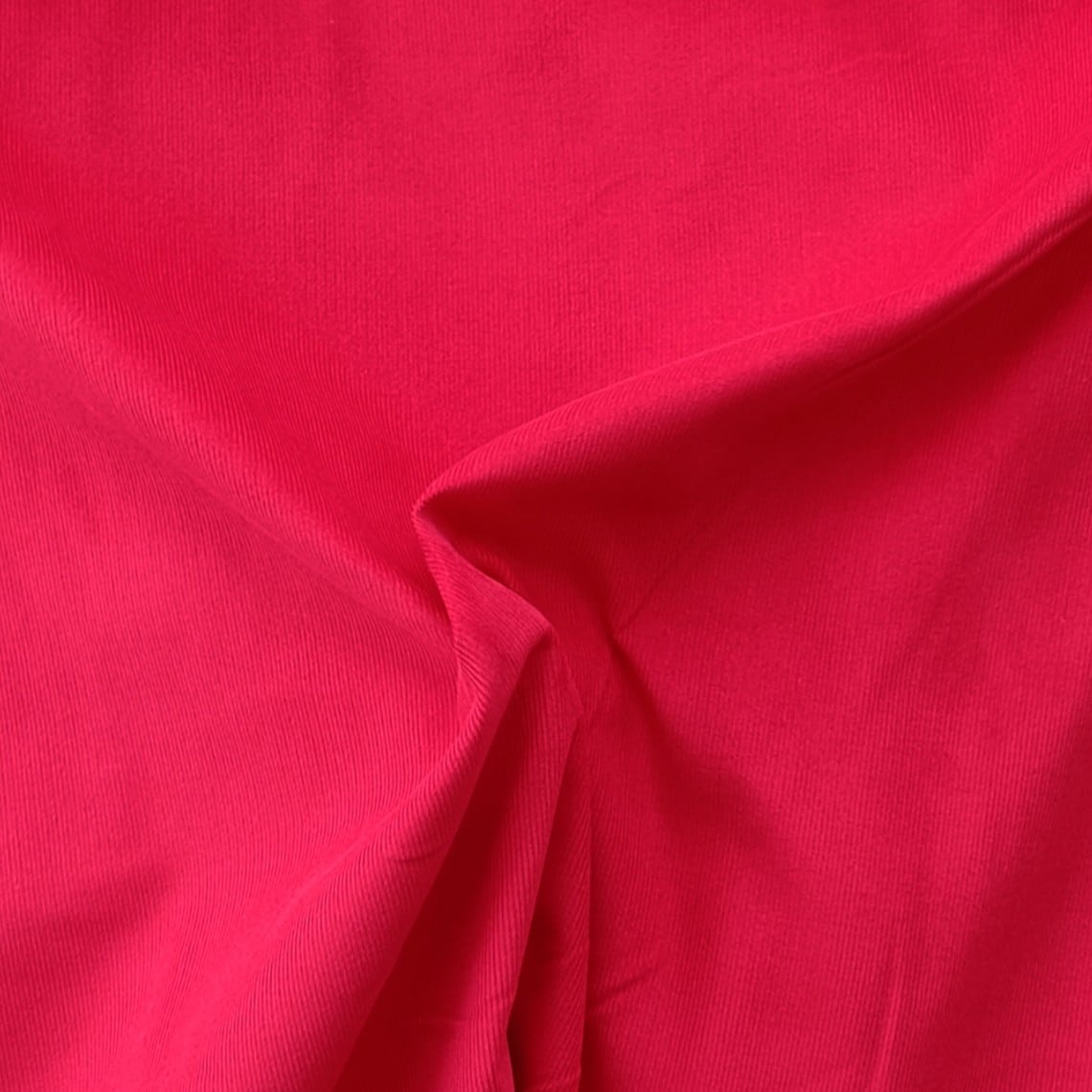 Babycord red corduroy fabric | More Sewing