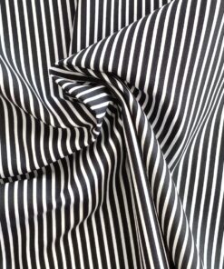 black stipe cotton poplin fabric | More Sewing