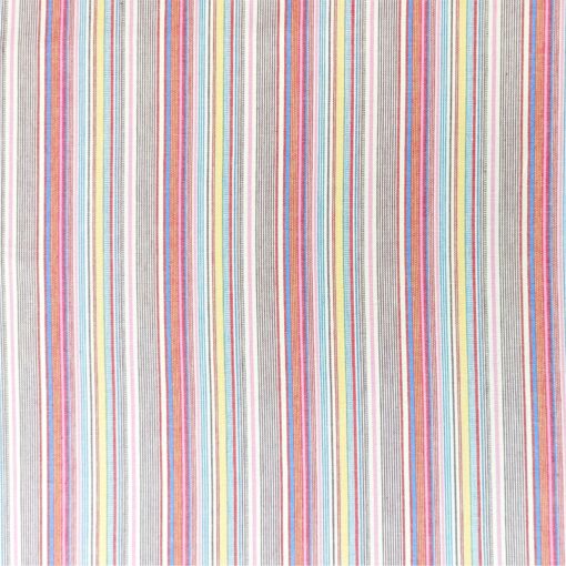 Hickory Stripe Pink Mult-Colour Denim fabric | More Sewing