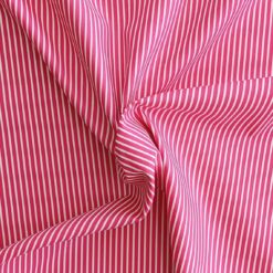 Fuschia candy stripe cotton poplin fabric | More Sewing