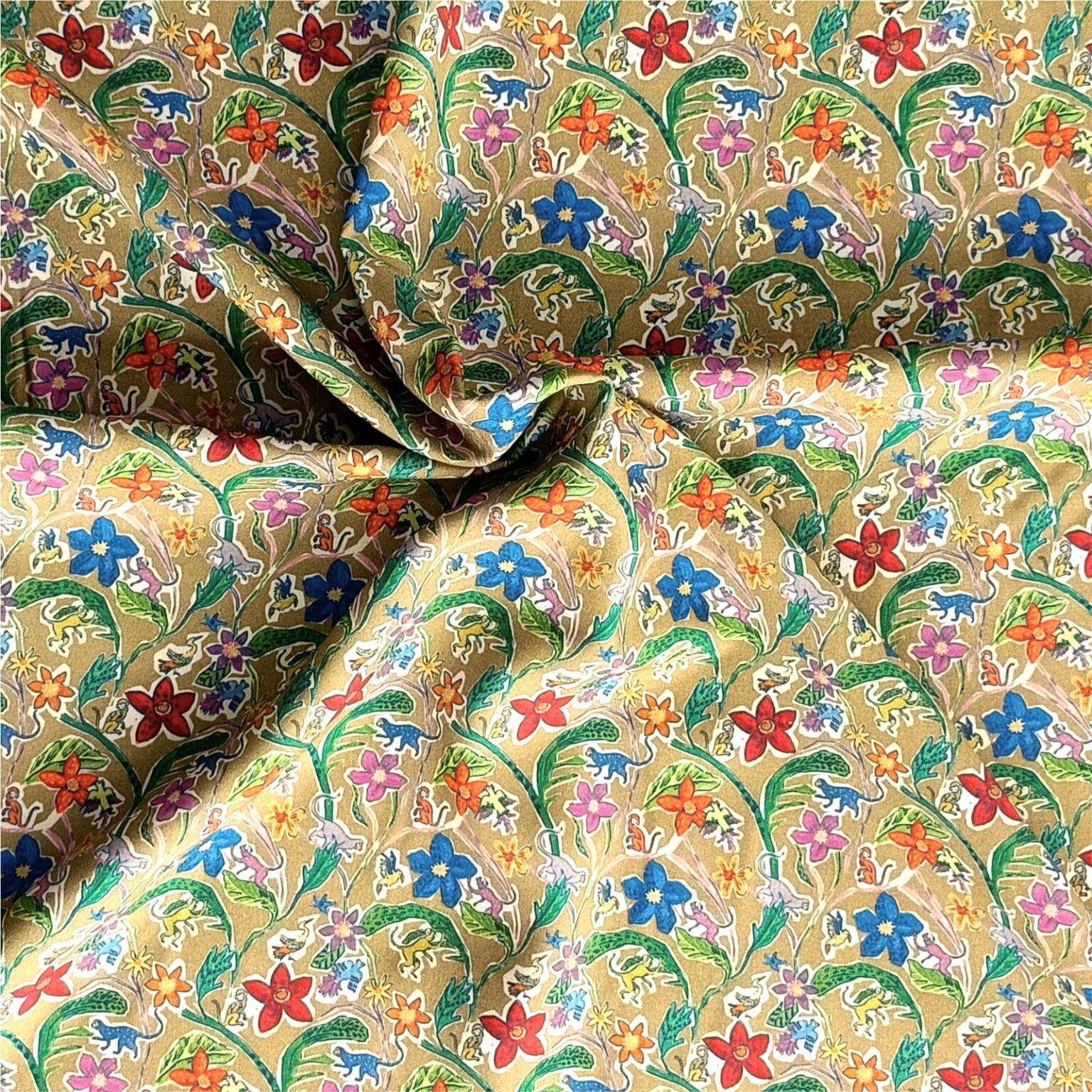 monkey floral viscose fabric | More Sewing