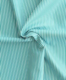 Candy Stripe Cotton Poplin turquoise fabric | More Sewing