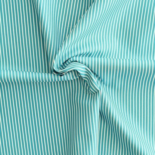Candy Stripe Cotton Poplin turquoise fabric | More Sewing