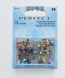 Perfect Glass Headed Pins 10g .60 x 30mm | More Sewing