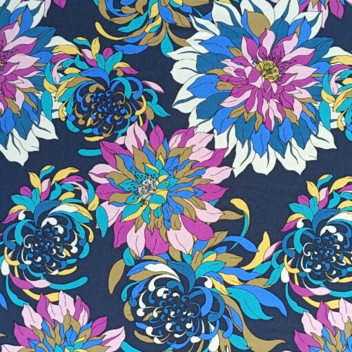 Viscose Jersey Fabric - Large Floral Abigail Stretch - 150cm Wide 2
