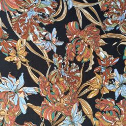 large floral viscose jersey dressmaking fabric
