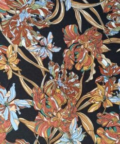 Viscose Jersey Fabric - Floral Barbara Stretch - 150cm Wide 5
