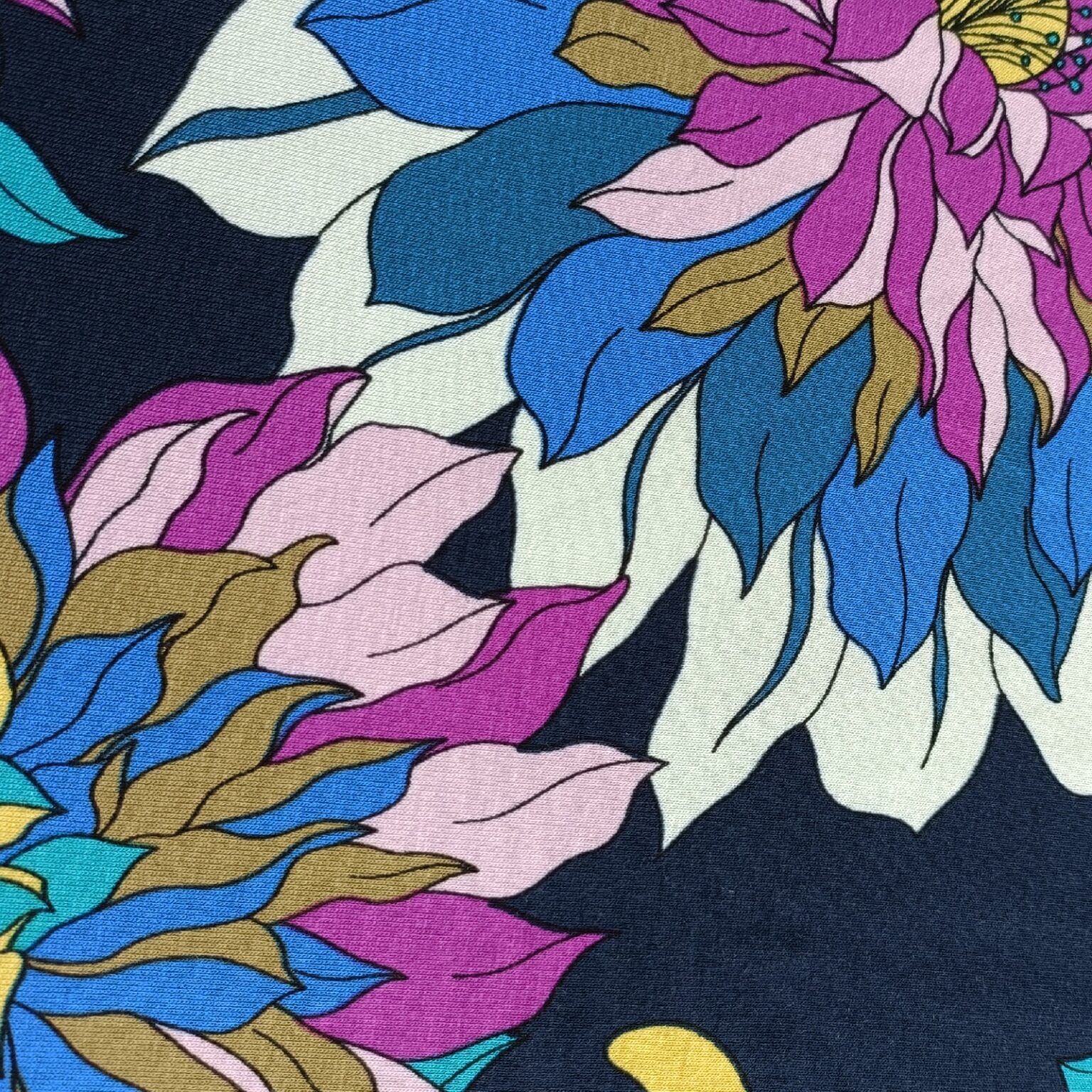 Floral viscose spandex jersey fabric | More Sewing
