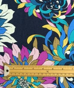 Viscose Jersey Fabric - Large Floral Abigail Stretch - 150cm Wide 4