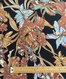 large floral viscose jersey dress fabric