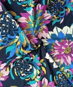 Viscose Jersey Fabric - Large Floral Abigail Stretch - 150cm Wide 6