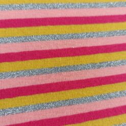 Dressmaking Fabric | Lurex Stripe Jersey Fabric Glitter Stripe | More Sewing