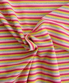 yarn dyed cotton rich jersey dressmaking fabric