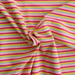 yarn dyed cotton rich jersey dressmaking fabric
