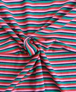 Jersey Fabric Lurex Glitter Stripe - Green Red Pink and Purple Glitter - 150cm Wide 4
