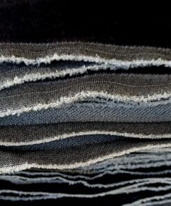 Knitted Jersey Denim Fabric - Black - 125cm Wide