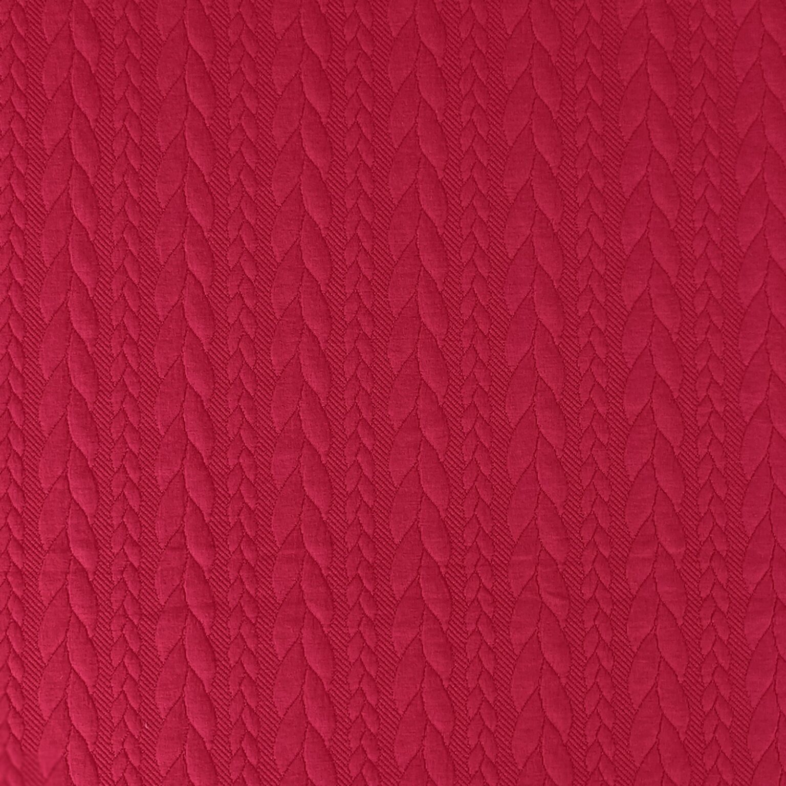 Cable Knit Jersey Fabric - Red - 150cm Wide