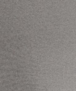Ribbed Cotton Jersey Fabric - Charcoal Grey Marl - 140cm Wide
