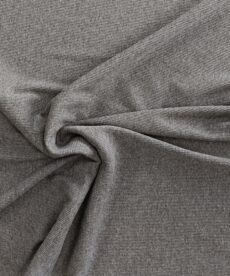 Ribbed Cotton Jersey Fabric - Charcoal Grey Marl - 140cm Wide