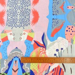 crazy floral pattern cotton dressmaking fabric