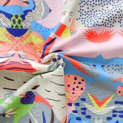 crazy floral pattern cotton dress fabric