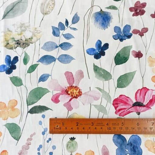 Cotton Fabric - Autumn Seedheads Floral - 150cm Wide 1