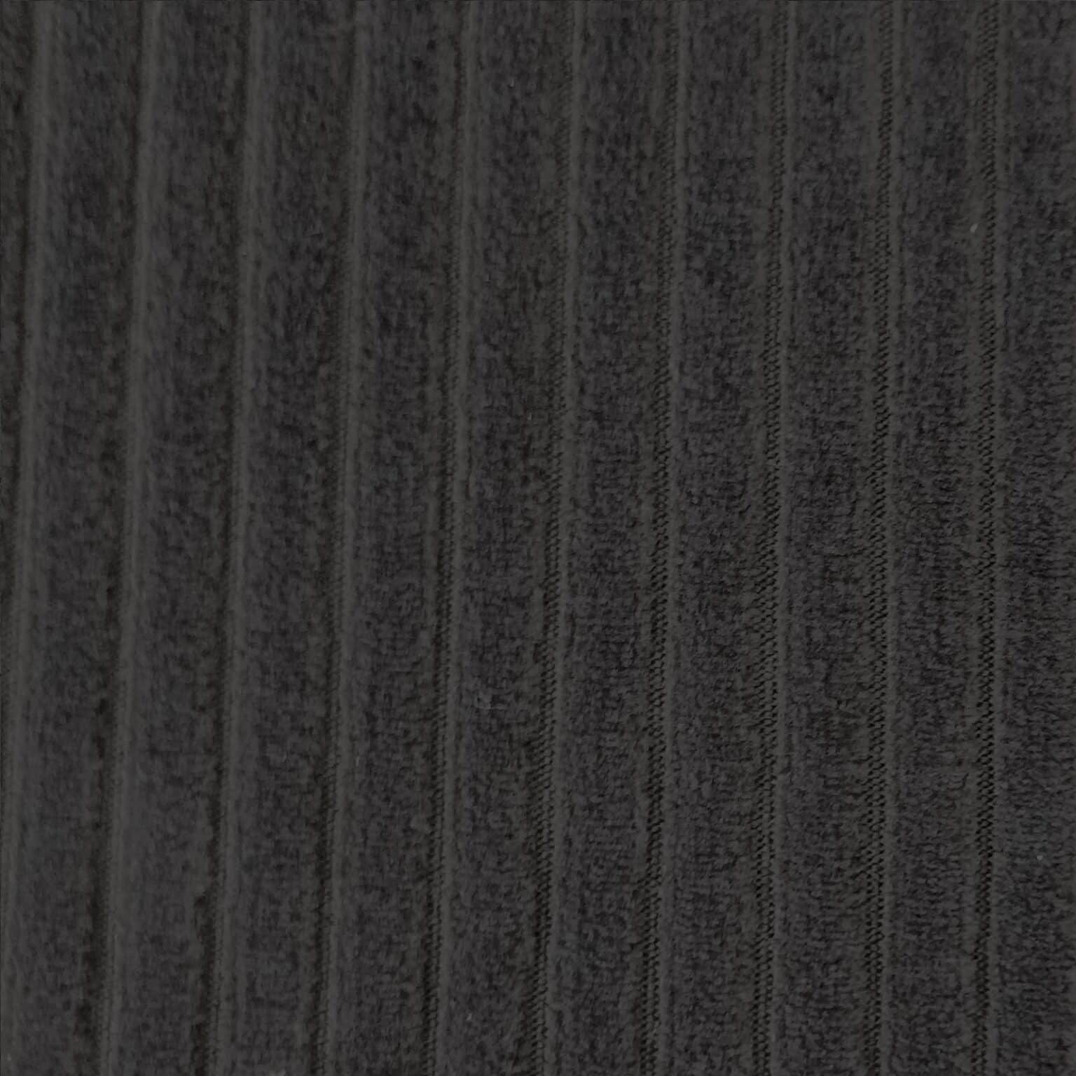 Nicky Jumbo Cord Jersey Fabric - Black - 150cm Wide