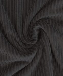 Nicky Jumbo Cord Jersey Fabric - Black - 150cm Wide 2
