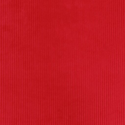 Nicky Jumbo Cord Jersey Fabric - Red - 150cm Wide 1