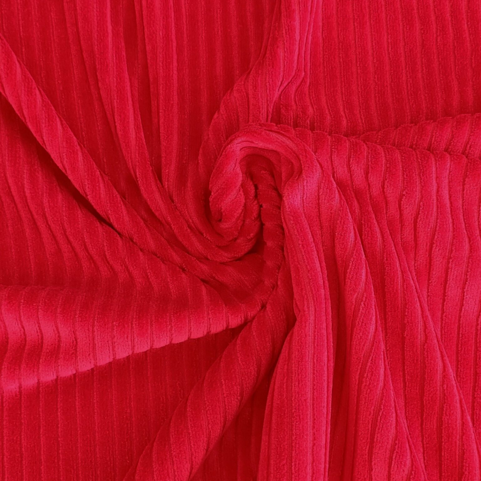 Nicky Jumbo Cord Jersey Fabric - Red - 150cm Wide at More Sewing